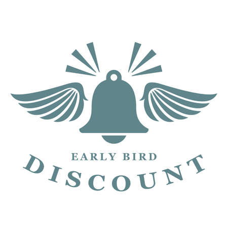 Early bird offer announce icon isolated on white backgroundのイラスト素材