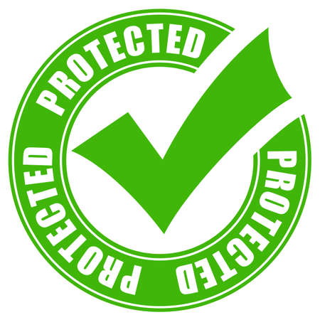Protected security icon isolated on white backgroundのイラスト素材