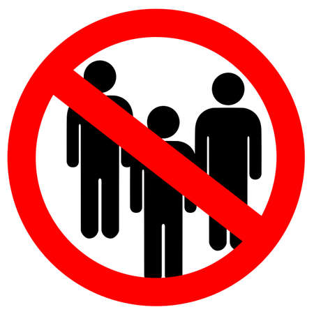 No public meetings vector sign on white backgroundのイラスト素材