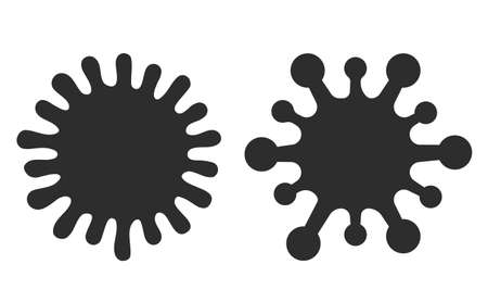 Virus or microbe vector icons isolated on white backgroundのイラスト素材