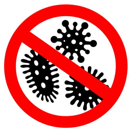 No germs vector sign isolated on white backgroundのイラスト素材