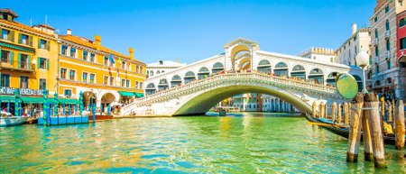 VENICE, ITALY - 23 September 2019: Grand Canal and Rialto bridgeの写真素材