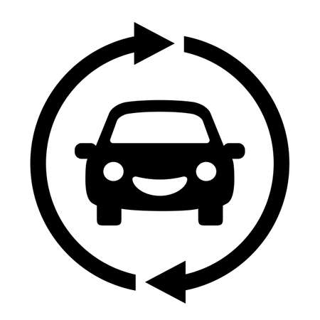 Car rent abstract icon on white backgroundのイラスト素材