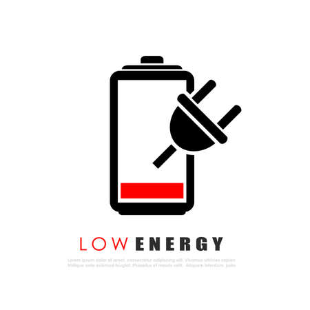 Low energy vector logo on white backgroundのイラスト素材