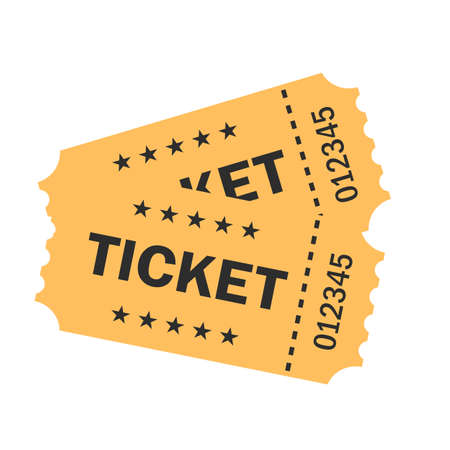 Ticket vector icon isolated on white backgroundのイラスト素材
