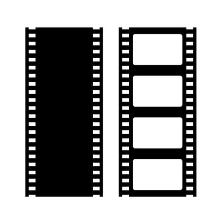 Film strip vector icons isolated on white backgroundのイラスト素材
