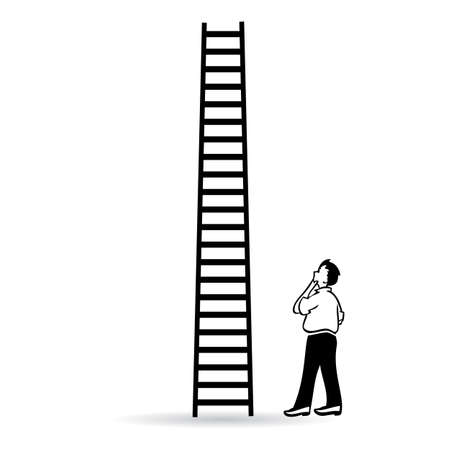Ladder up vector icon om white backgroundのイラスト素材