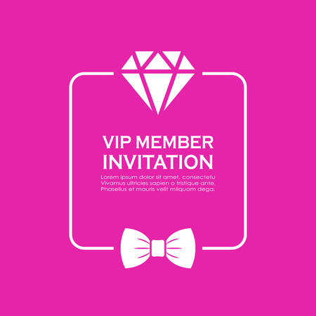 Vip member invitation card design, vector illustrationのイラスト素材