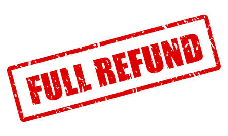 Full refund vector stamp isolated on white backgroundのイラスト素材