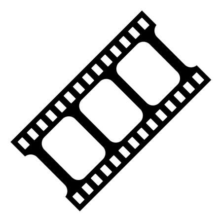 Film strip vector icon isolated on white backgroundのイラスト素材
