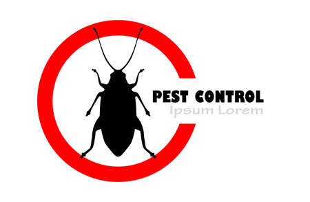 Pest control vector sign isolated on white backgroundのイラスト素材