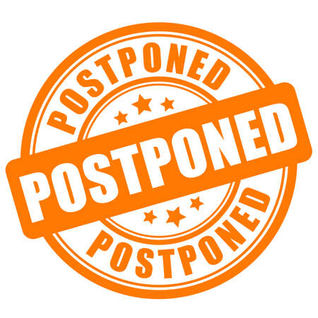 Postponed vector sign isolated on white backgroundのイラスト素材