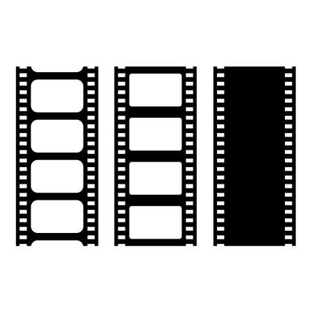 Film strip vector icons set isolated on white backgroundのイラスト素材