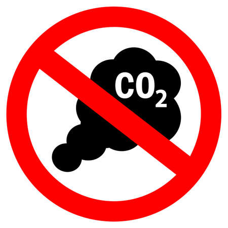 No carbon gas vector sign isolated on white backgroundのイラスト素材