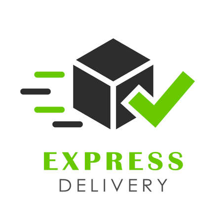 Express delivery vector logo isolated on white backgroundのイラスト素材
