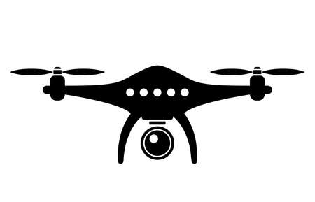 Drone vector icon isolated on white backgroundのイラスト素材