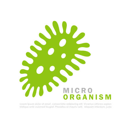 Microorganism vector icon isolated on white backgroundのイラスト素材
