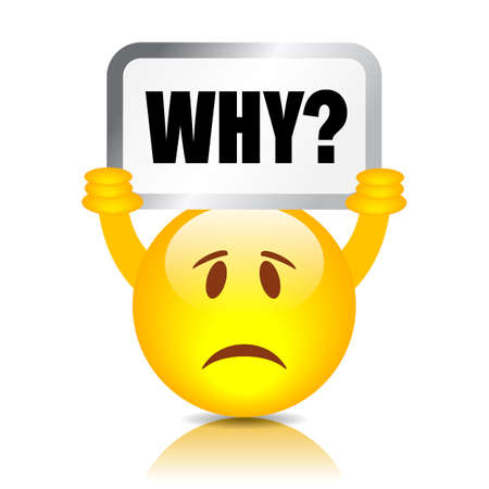Why question vector sign on white backgroundのイラスト素材