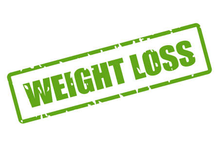 Green imprint weight loss isolated on white backgroundのイラスト素材