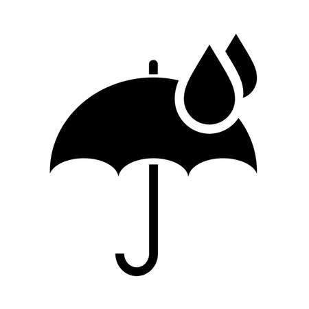 Rainy weather vector icon on white backgroundのイラスト素材