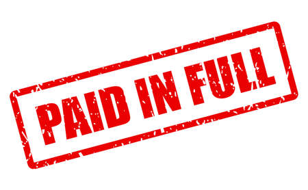 Paid in full vector stamp isolated on white backgroundのイラスト素材