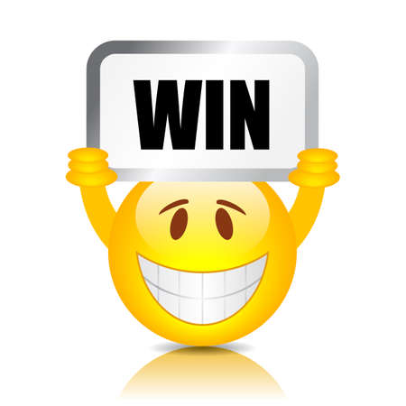 Win vector sign on white backgroundのイラスト素材