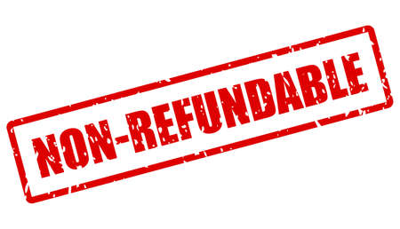 Non-refundable vector stamp on white backgroundのイラスト素材