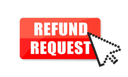 Refund request vector icon isolated on white backgroundのイラスト素材
