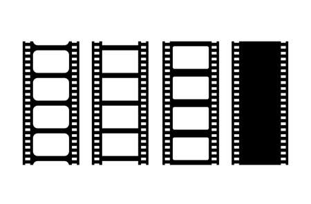 Movie film strip vector illustration on white backgroundのイラスト素材