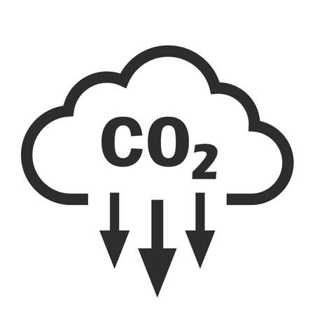 Co2 vector icon isolated on white backgroundのイラスト素材