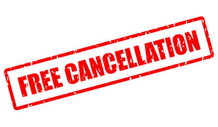 Free cancellation vector stamp on white backgroundのイラスト素材