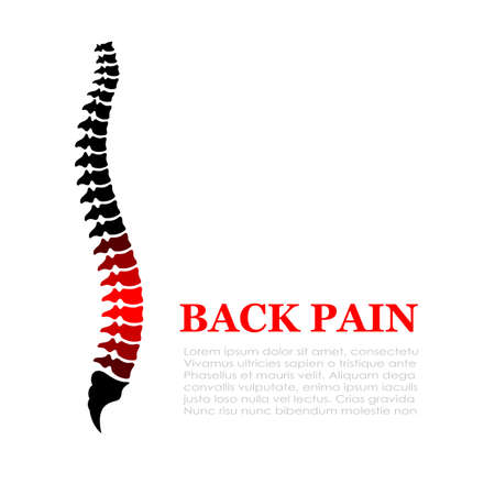 Back pain icon, medical vector illustrationのイラスト素材