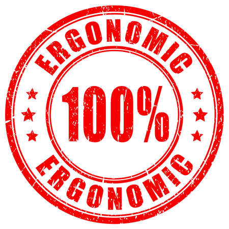 Ergonomic vector stamp on white backgroundのイラスト素材