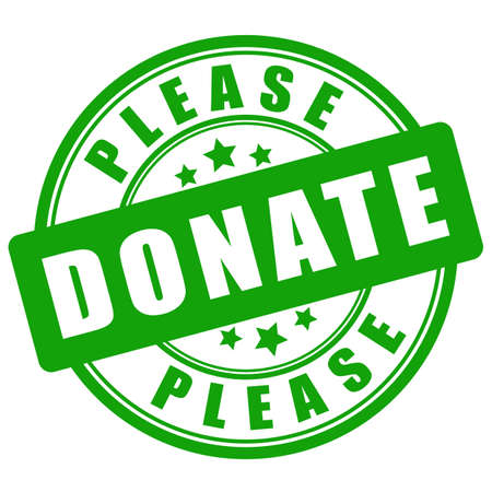 Please donate vector sign on white backgroundのイラスト素材
