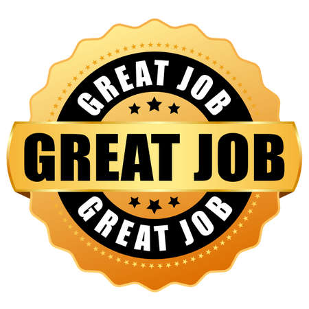 Great job vector icon isolated on white backgroundのイラスト素材