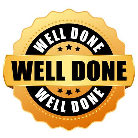 Well done vector icon on white backgroundのイラスト素材