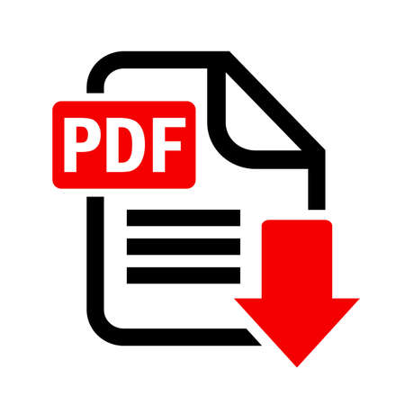 Pdf document download vector icon on white backgroundのイラスト素材