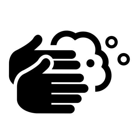Wash your hands vector icon isolated on white backgroundのイラスト素材