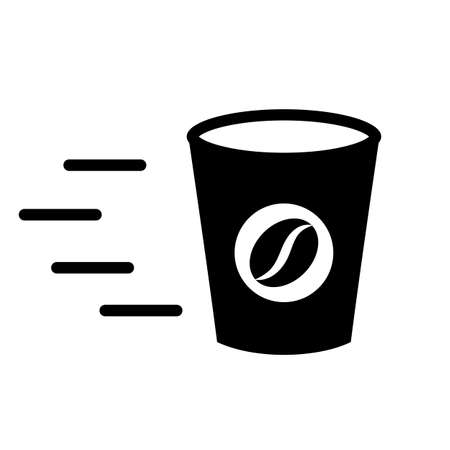 Coffee cup take away vector icon isolated on white backgroundのイラスト素材