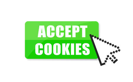 Accept cookies vector icon on white backgroundのイラスト素材
