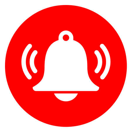Alarm call vector icon isolated on white backgroundのイラスト素材