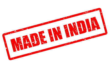 Made in India vector grunge stampのイラスト素材
