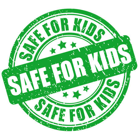 Safe for kids vector stamp isolated on white backgroundのイラスト素材