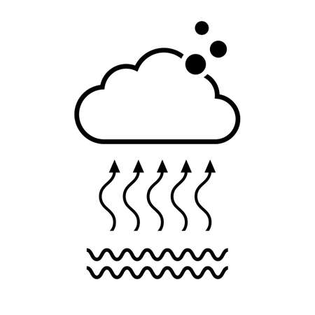 Water evaporation vector icon isolated on white backgroundのイラスト素材