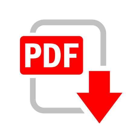 Pdf file download vector icon isolated on white backgroundのイラスト素材