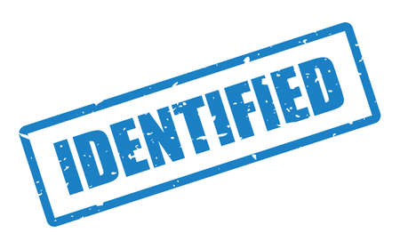 Identified vector stamp on white backgroundのイラスト素材