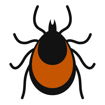 Acarid tick vector icon isolated on white backgroundのイラスト素材