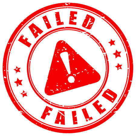 Failed grunge vector stamp isolated on white backgroundのイラスト素材