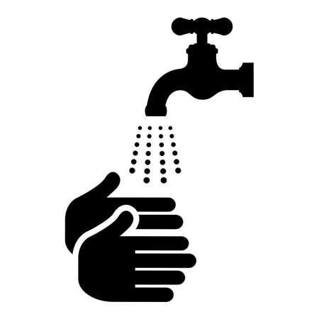 Wash your hands vector sign isolated on white backgroundのイラスト素材