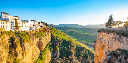 Sunset in Ronda, Andalusia landscape, Spainの写真素材